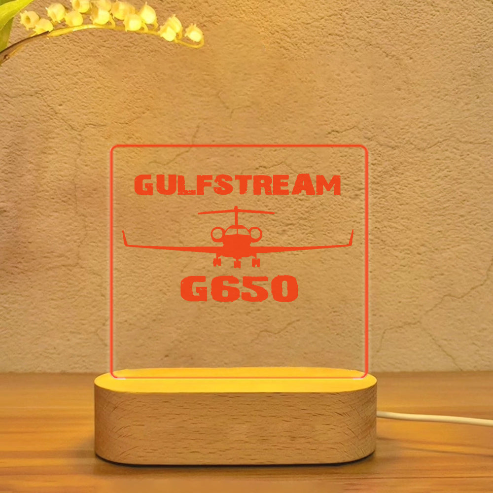 Gulfstream G650 & Plane Designed Night Lamp