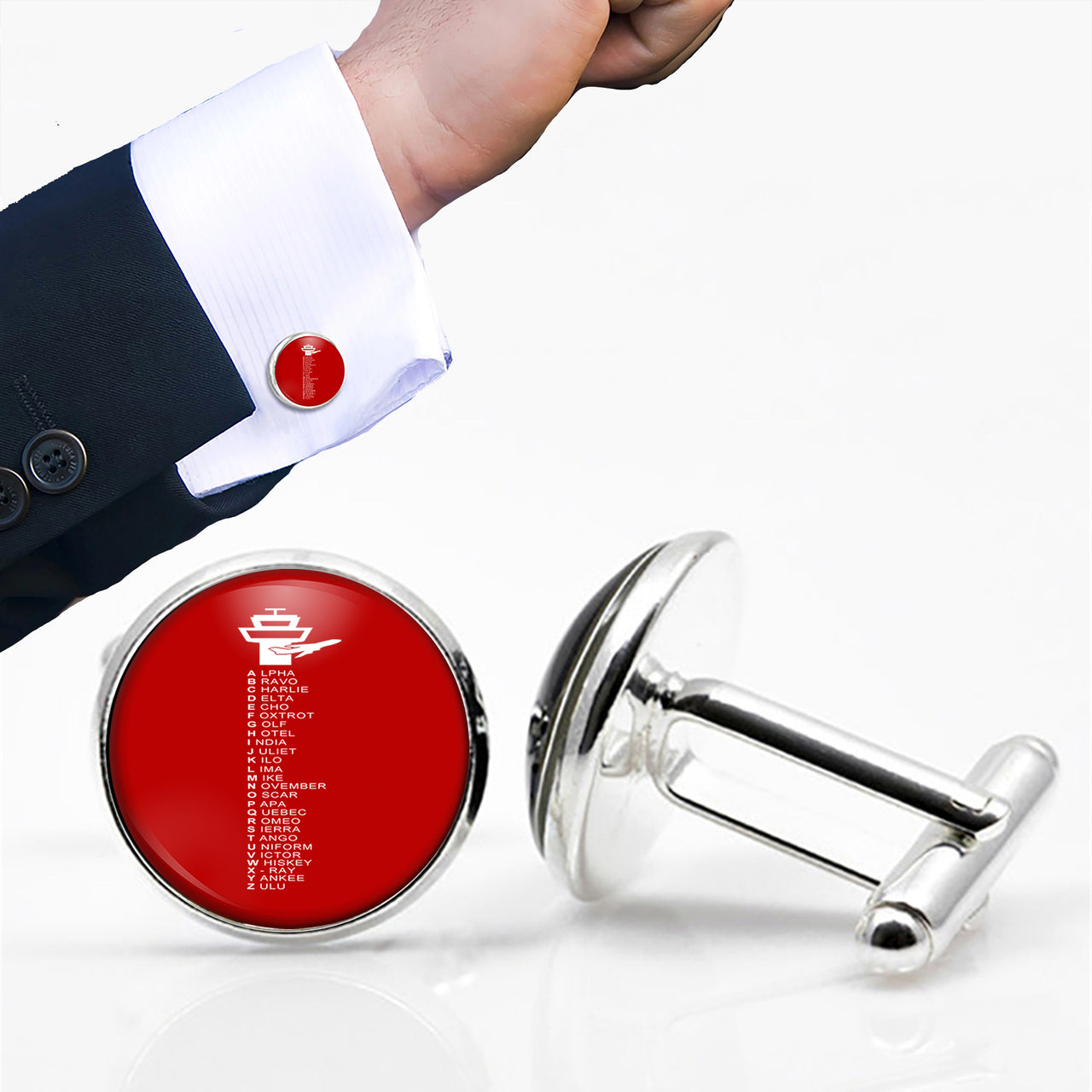 Aviation Alphabet Designed Cuff Links