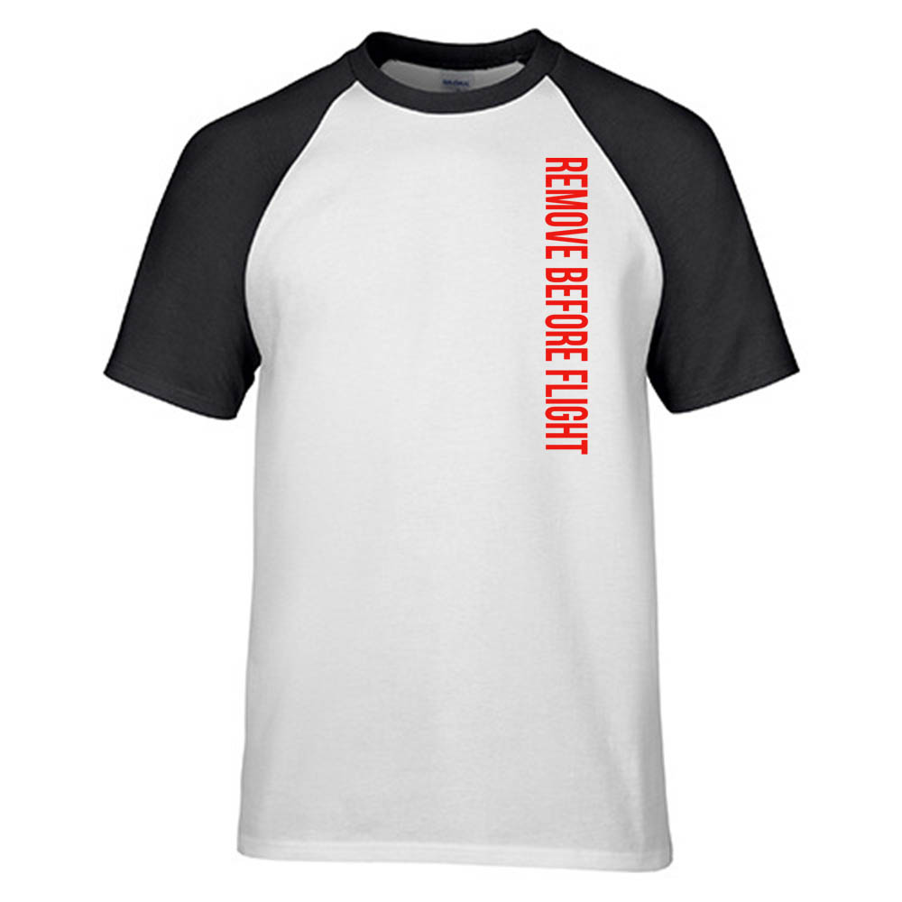 Remove Before Flight 2 Designed Raglan T-Shirts