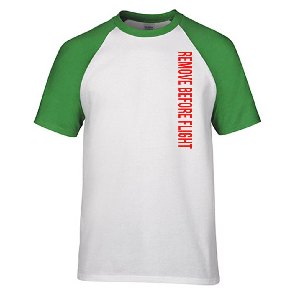 Remove Before Flight 2 Designed Raglan T-Shirts