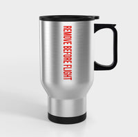 Thumbnail for Remove Before Flight 2 Designed Travel Mugs (With Holder)