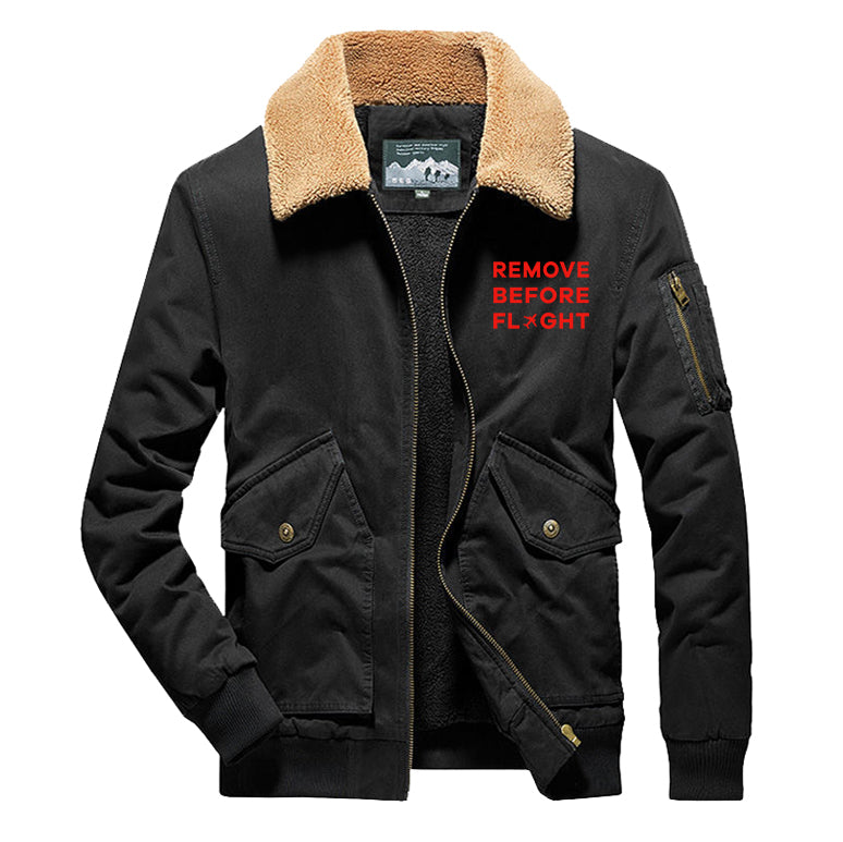 Remove Before Flight Designed Thick Bomber Jackets