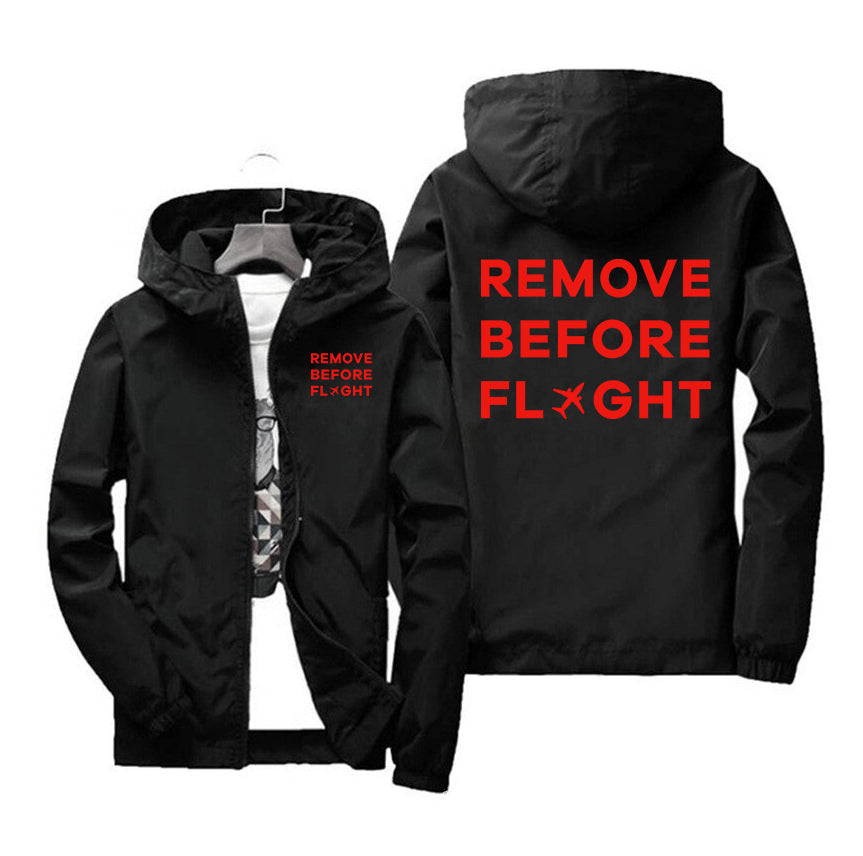 Remove Before Flight Designed Windbreaker Jackets