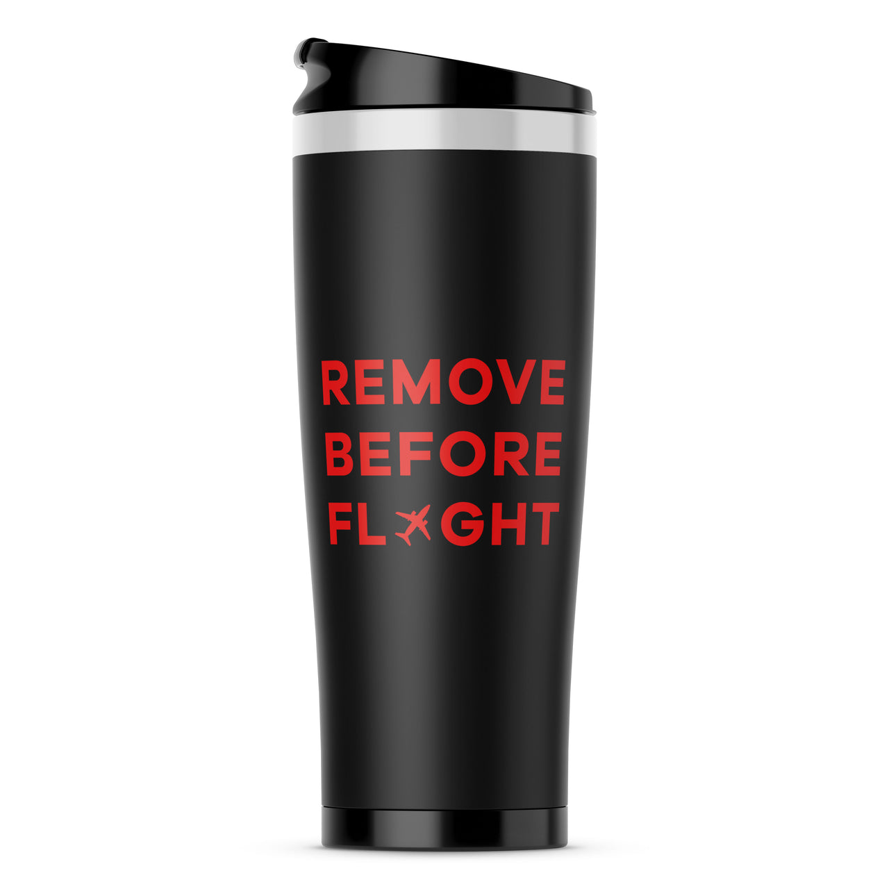 Remove Before Flight Designed Travel Mugs