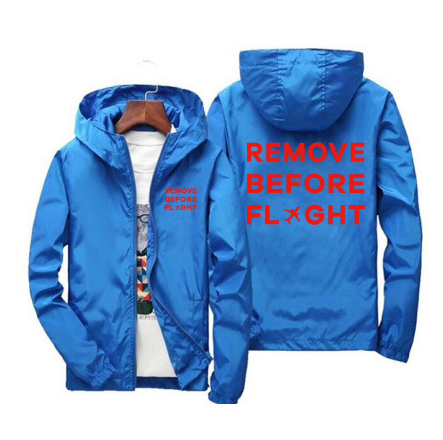 Remove Before Flight Designed Windbreaker Jackets