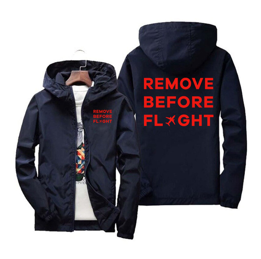 Remove Before Flight Designed Windbreaker Jackets