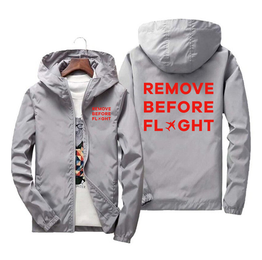 Remove Before Flight Designed Windbreaker Jackets