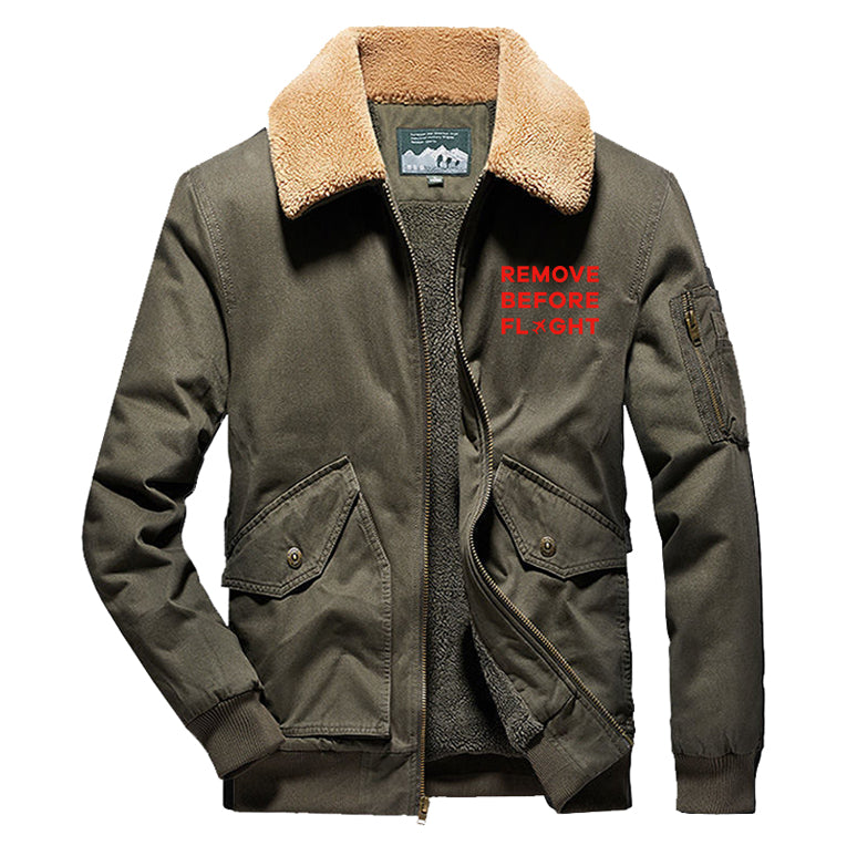 Remove Before Flight Designed Thick Bomber Jackets