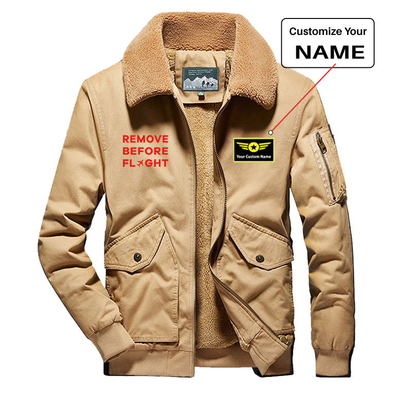 Remove Before Flight Designed Thick Bomber Jackets