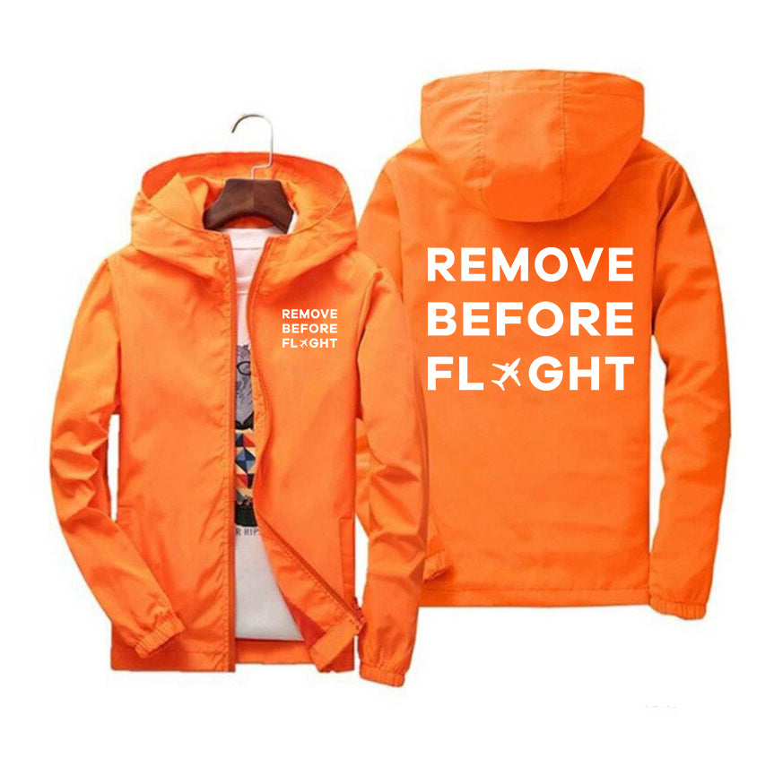 Remove Before Flight Designed Windbreaker Jackets