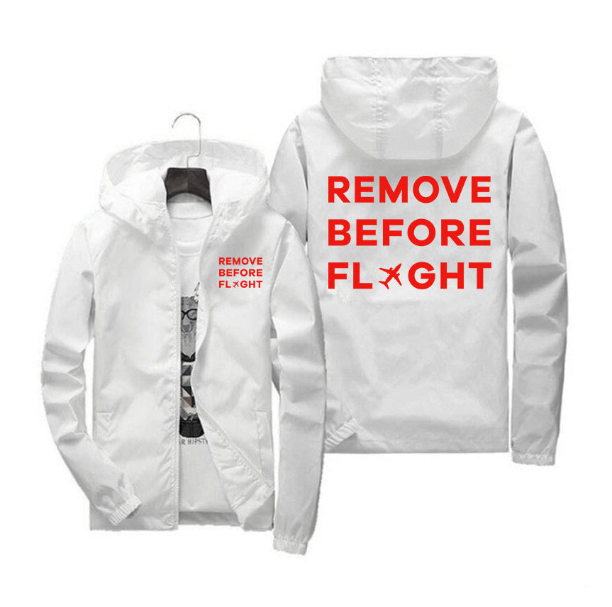 Remove Before Flight Designed Windbreaker Jackets