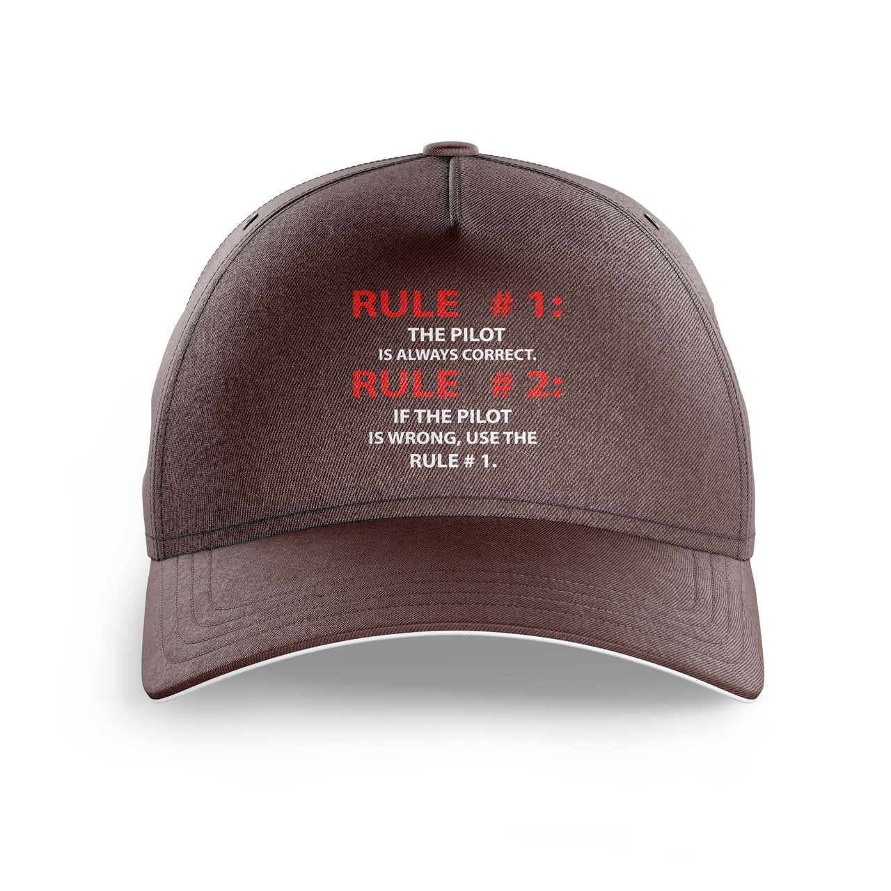 Rule 1 - Pilot is Always Correct Printed Hats