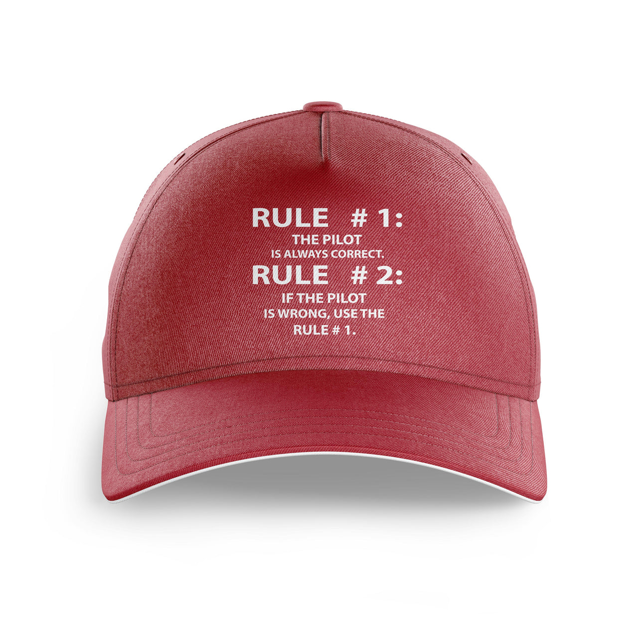 Rule 1 - Pilot is Always Correct Printed Hats