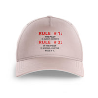 Thumbnail for Rule 1 - Pilot is Always Correct Printed Hats