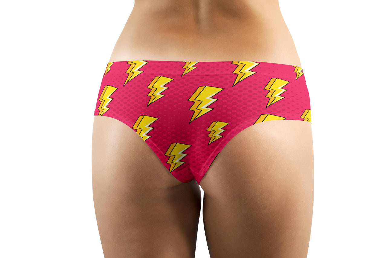 Seamless Cartoon Thunderstorms Designed Women Panties & Shorts