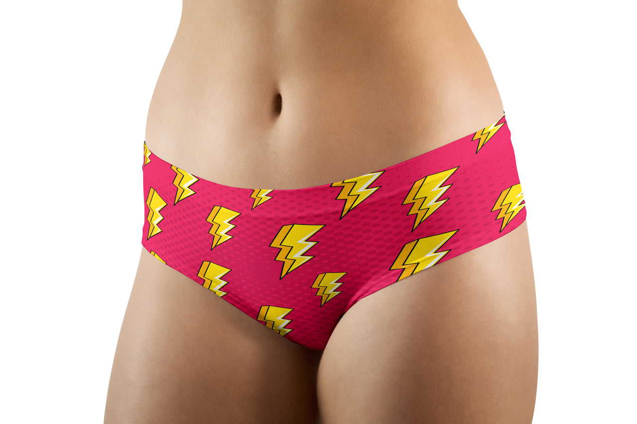 Seamless Cartoon Thunderstorms Designed Women Panties & Shorts