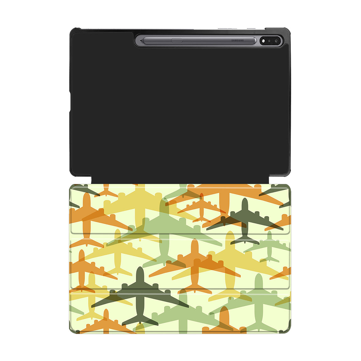 Seamless Colourful Airplanes Designed Samsung Tablet Cases