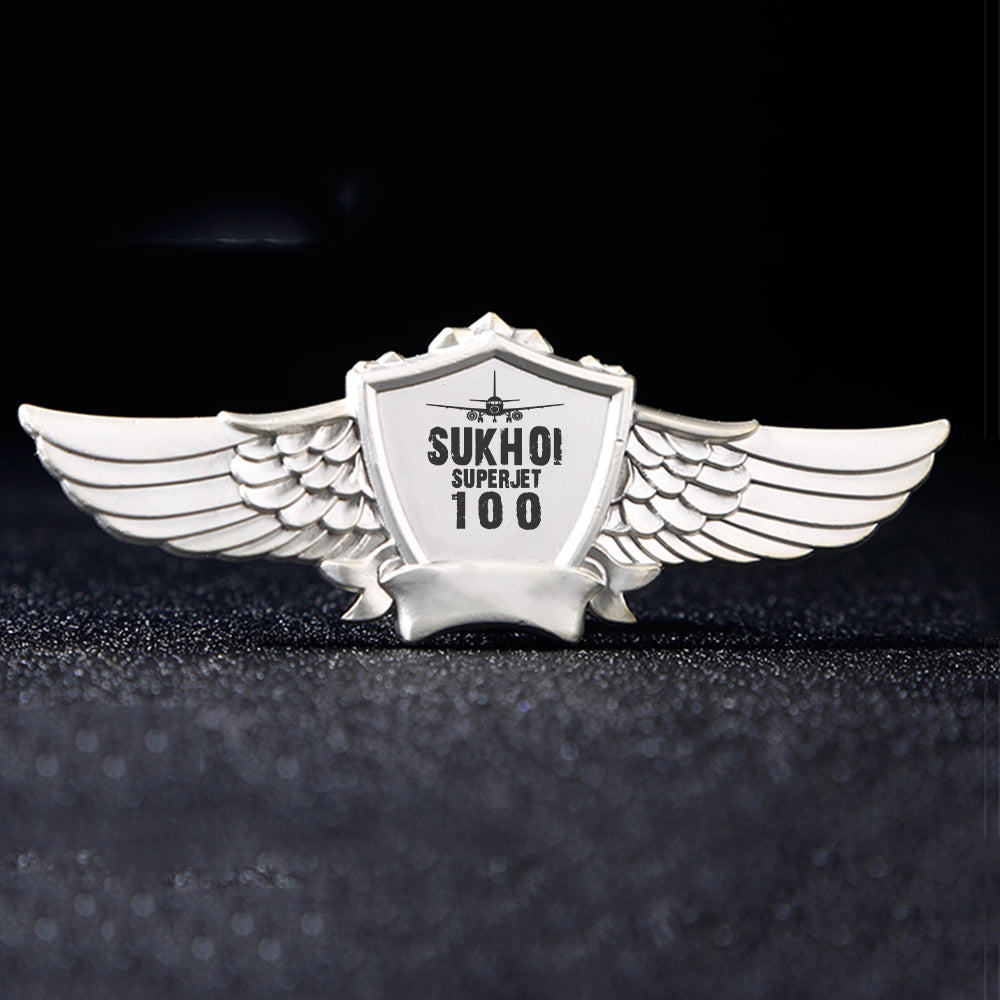 Sukhoi Superjet 100 & Plane Designed Badges