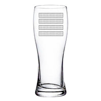 Thumbnail for Silver Pilot Epaulettes (4 Lines) Designed Pilsner Beer Glasses