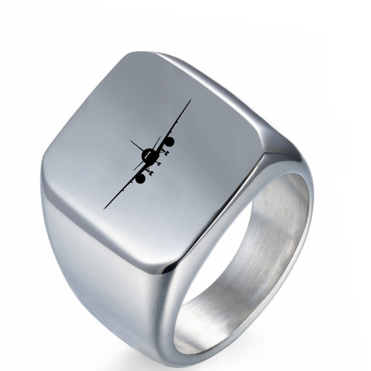 Boeing 777 Silhouette Designed Men Rings