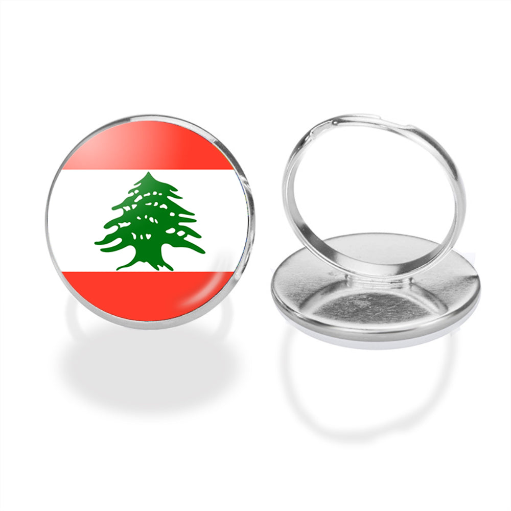 Lebanese Flag Designed Rings