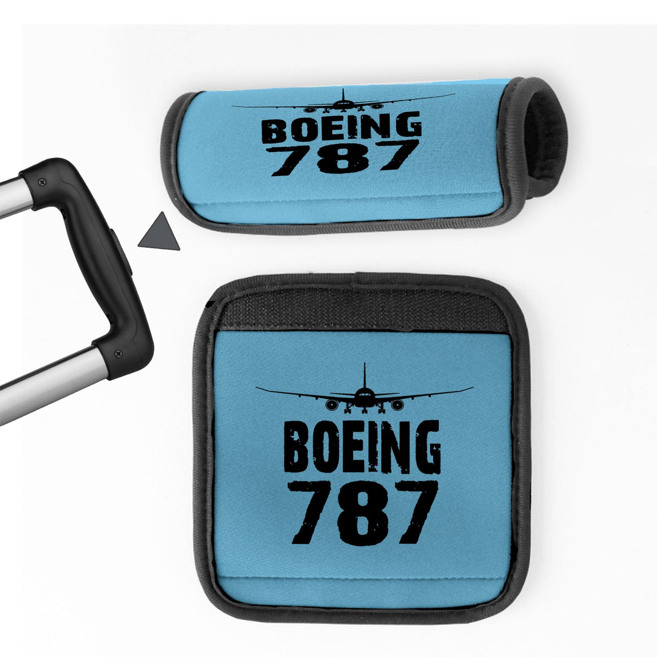 Boeing 787 & Plane Designed Neoprene Luggage Handle Covers