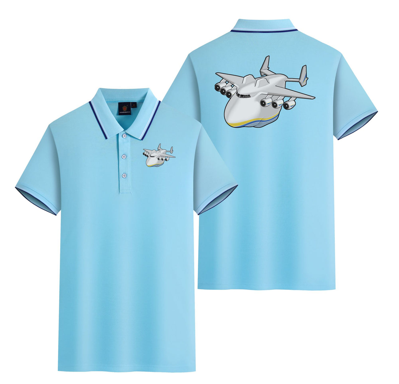 Antonov 225 (2) Designed Stylish Polo T-Shirts (Double-Side)