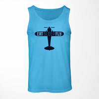 Thumbnail for Eat Sleep Fly & Propeller Designed Tank Tops