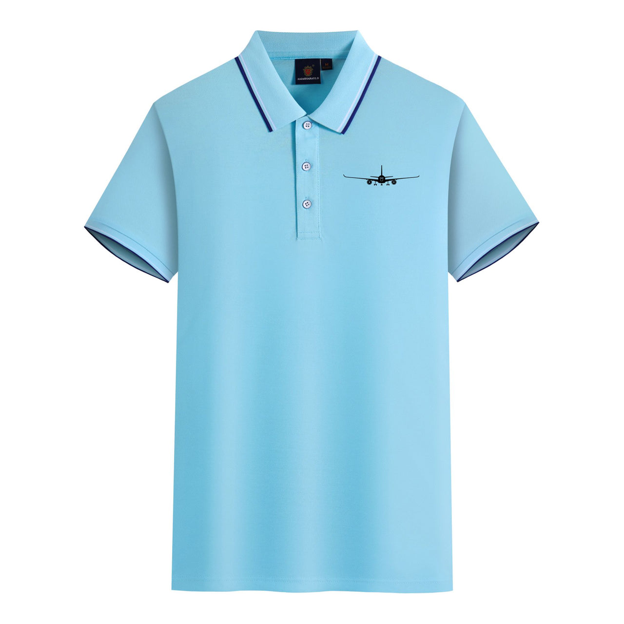 Airbus A350 Silhouette Designed Stylish Polo T-Shirts