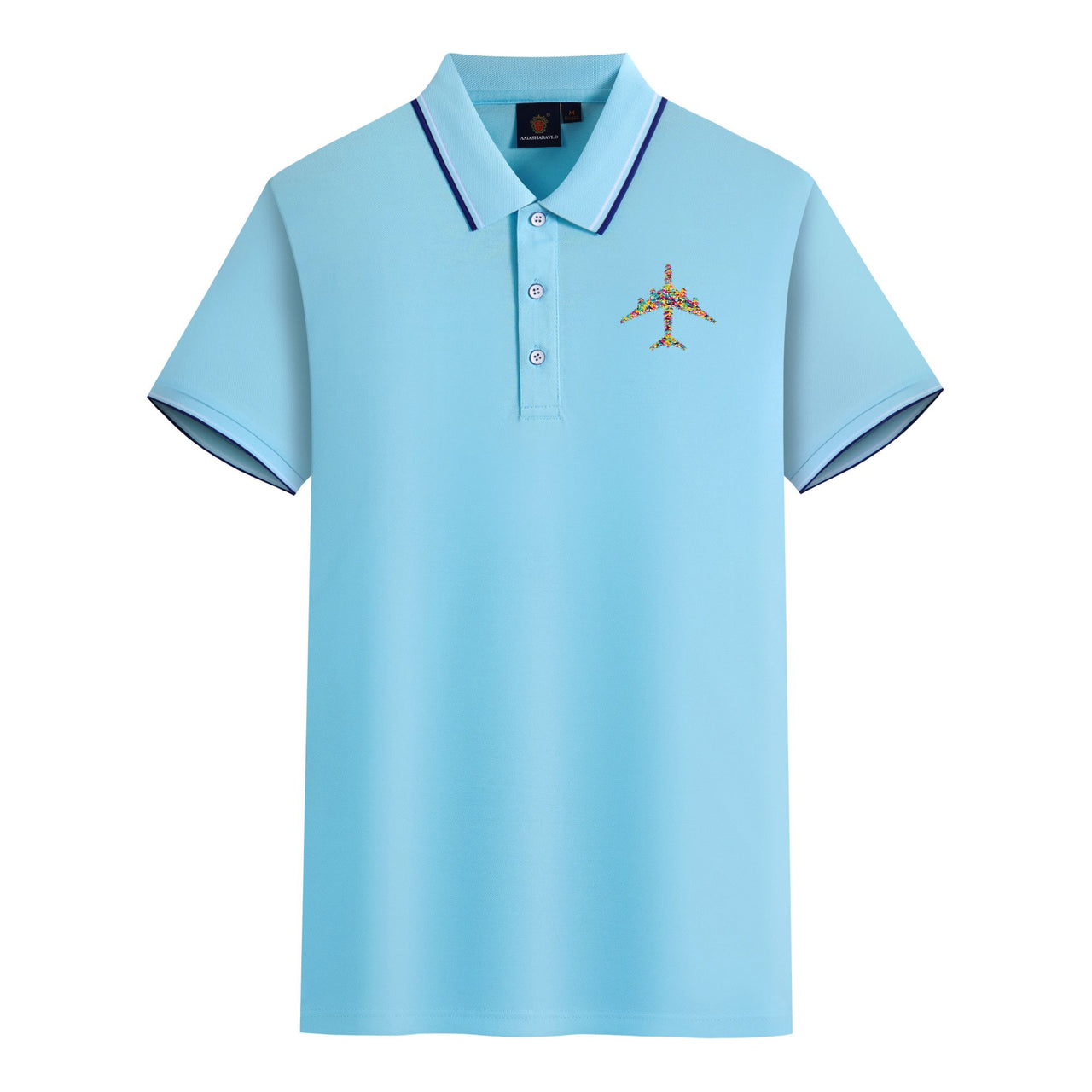 Colourful Airplane Designed Stylish Polo T-Shirts