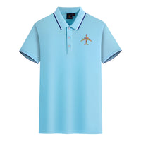 Thumbnail for Colourful Airplane Designed Stylish Polo T-Shirts