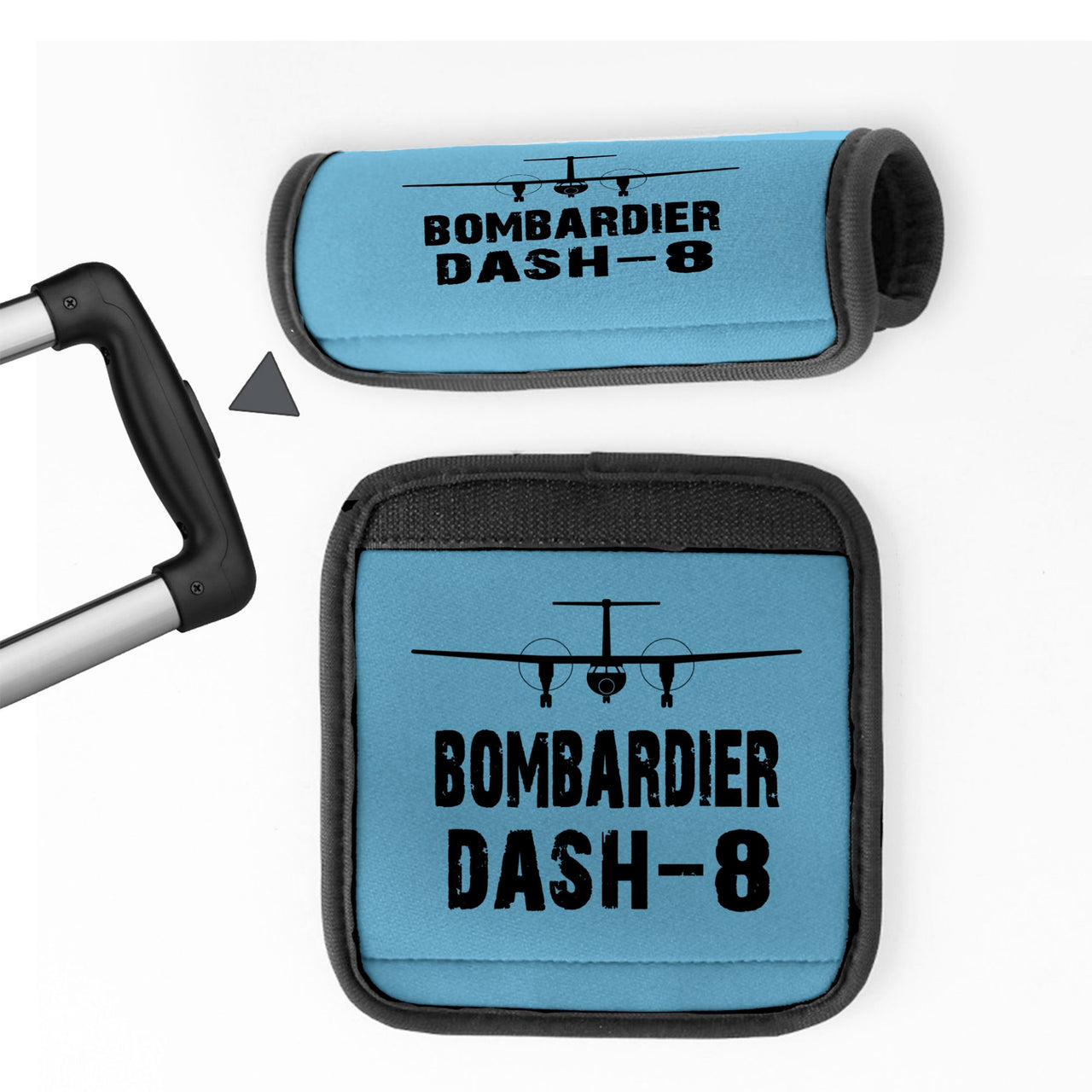 Bombardier Dash-8 & Plane Designed Neoprene Luggage Handle Covers