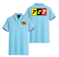 Thumbnail for Flat Colourful 727 Designed Stylish Polo T-Shirts (Double-Side)