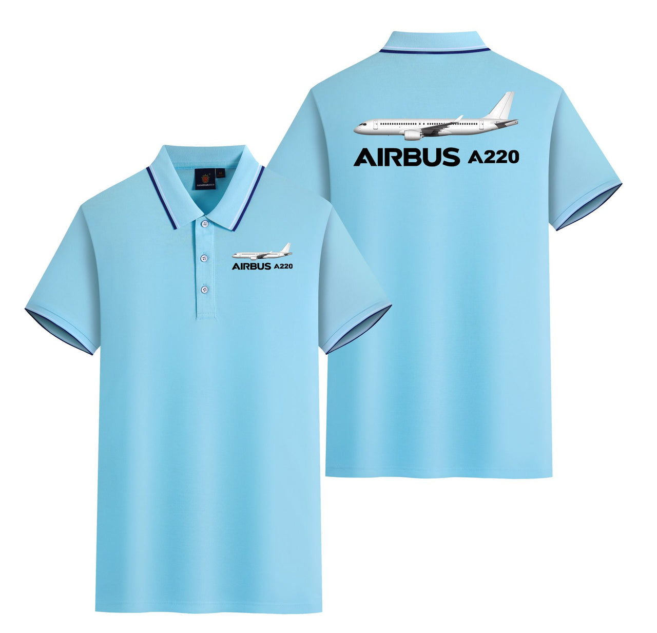 The Airbus A220 Designed Stylish Polo T-Shirts (Double-Side)