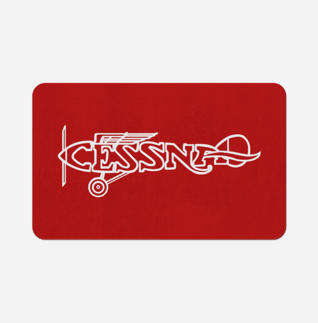 Special Cessna Text Designed Bath Mats