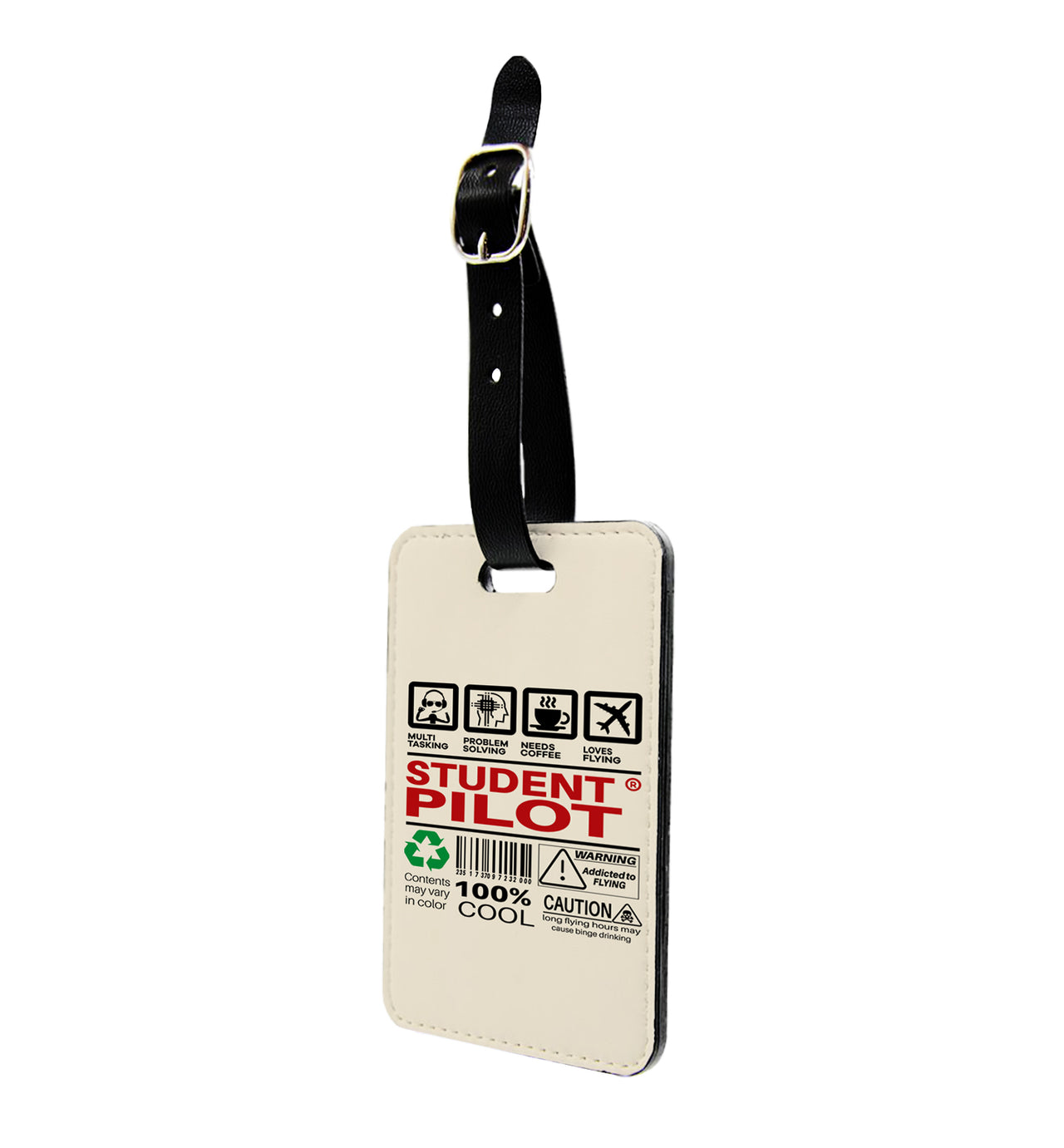 Student Pilot Label Designed Luggage Tag