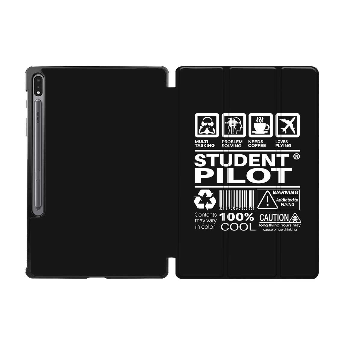 Student Pilot Label Designed Samsung Tablet Cases