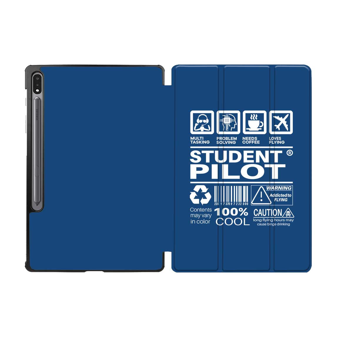 Student Pilot Label Designed Samsung Tablet Cases