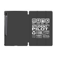 Thumbnail for Student Pilot Label Designed Samsung Tablet Cases