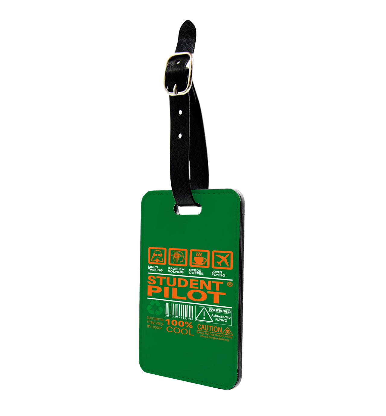 Student Pilot Label Designed Luggage Tag