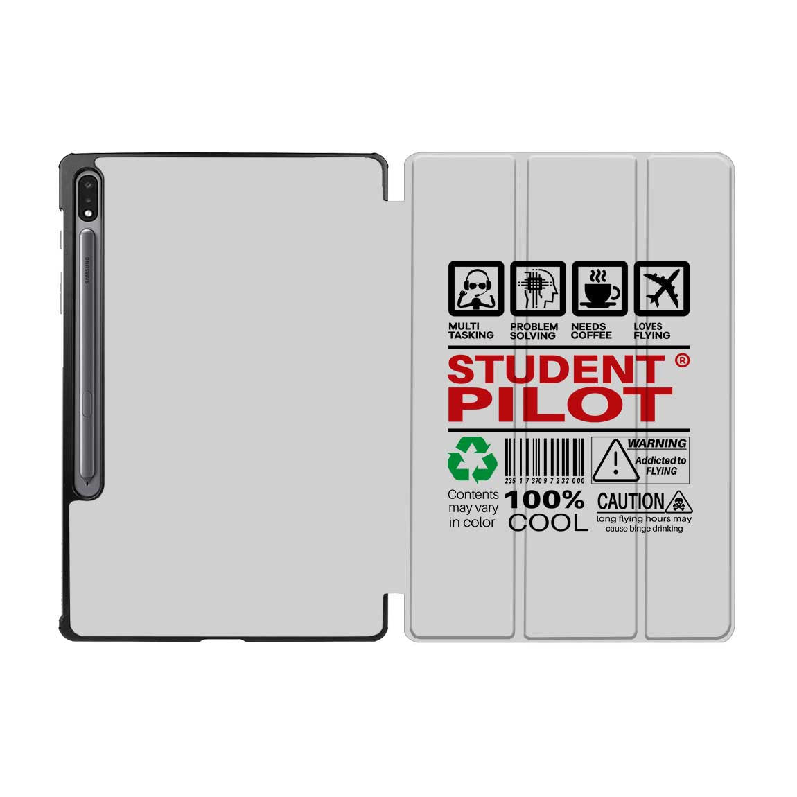 Student Pilot Label Designed Samsung Tablet Cases