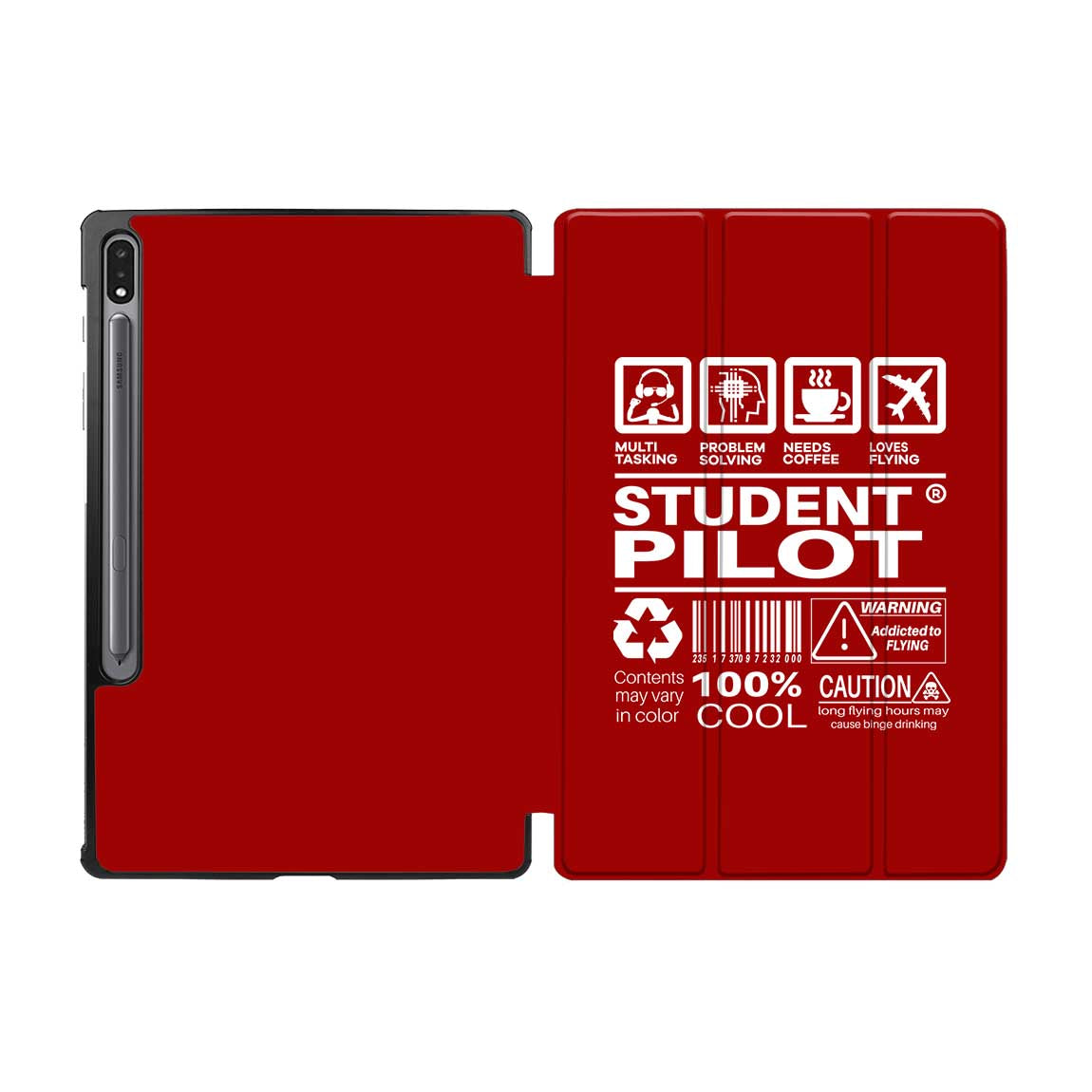 Student Pilot Label Designed Samsung Tablet Cases