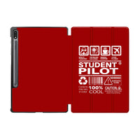 Thumbnail for Student Pilot Label Designed Samsung Tablet Cases