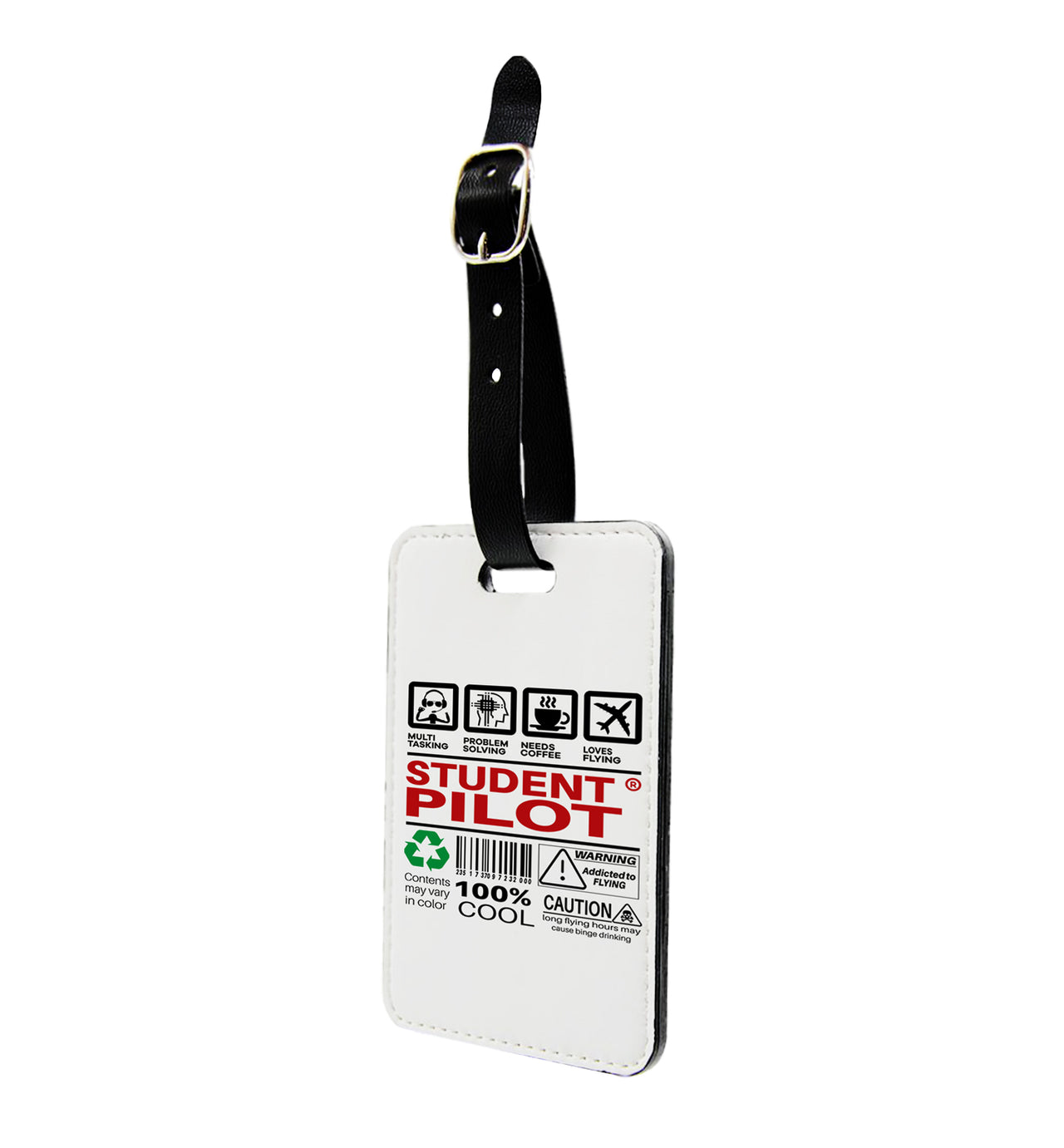 Student Pilot Label Designed Luggage Tag