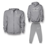 Thumbnail for Sukhoi Superjet 100 Designed Zipped Hoodies & Sweatpants Set