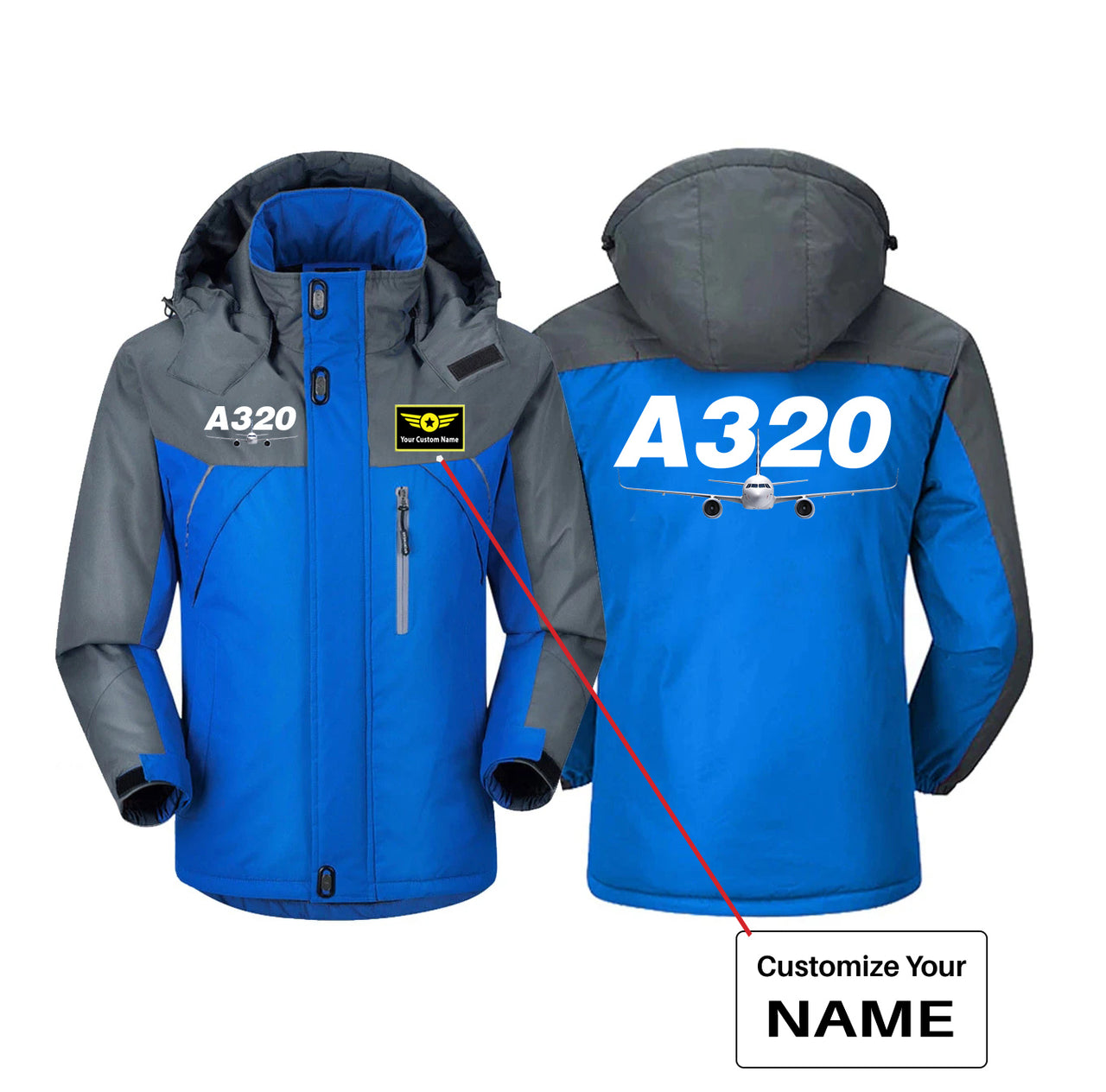 Super Airbus A320 Designed Thick Winter Jackets