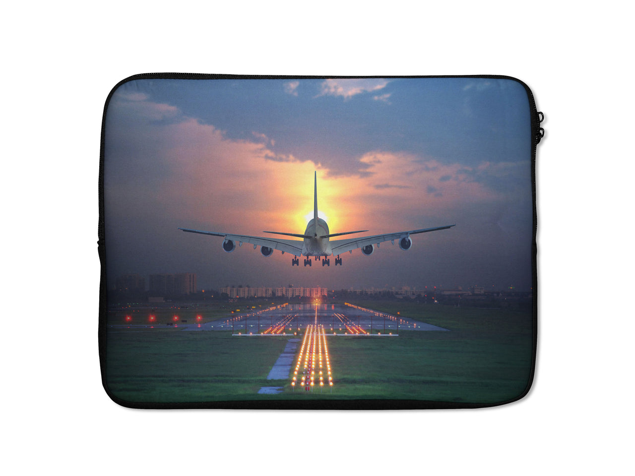 Super Airbus A380 Landing During Sunset Designed Laptop & Tablet Cases