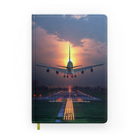 Thumbnail for Super Airbus A380 Landing During Sunset Designed Notebooks