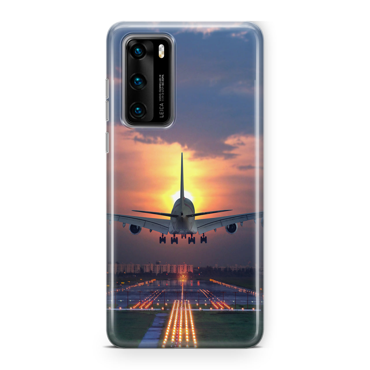 Super Airbus A380 Landing During Sunset Designed Huawei Cases