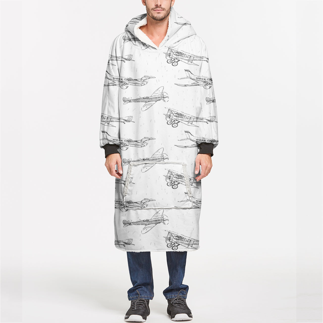 Super Aircrafts Designed Blanket Hoodies